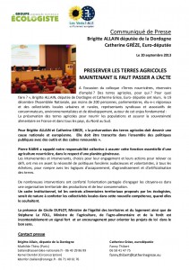 CP Colloque19_12_ BAllain_CGrèze_foncier agricole